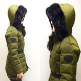 Gucci Pre-Fall 2013. Olive & black beaver trimmed hood