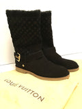 Louis Vuitton Black Shearling Boots