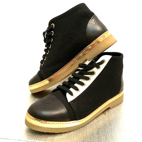 Chanel Hi-Tops Unworn Black