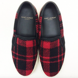 Saint Laurent Wool Tartan Skate Sneakers